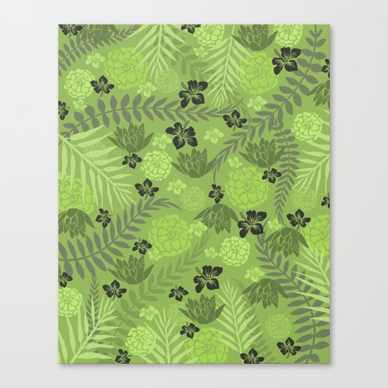 Greenery Floral Canvas Print