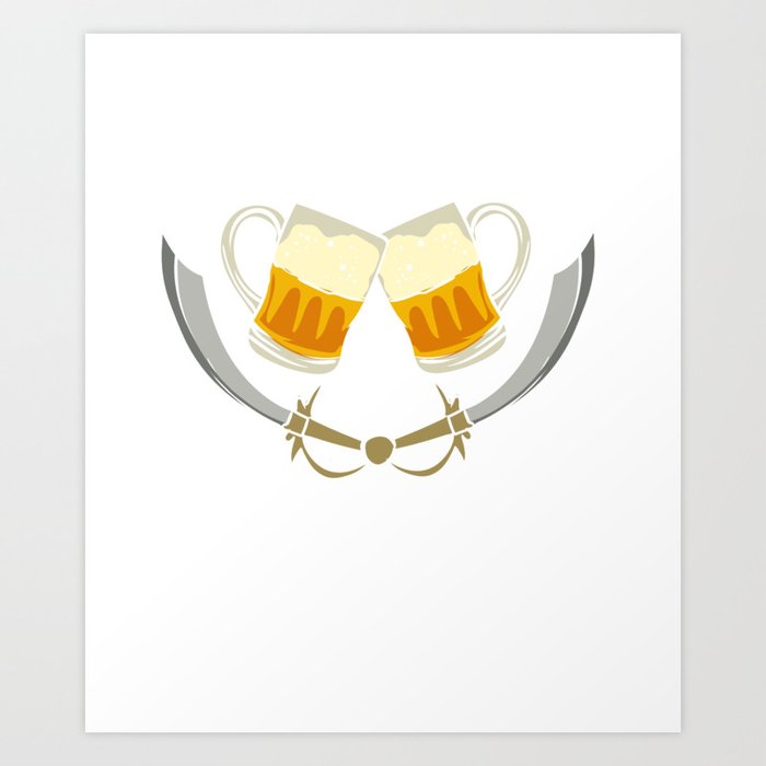 Booty And Beer Art Print