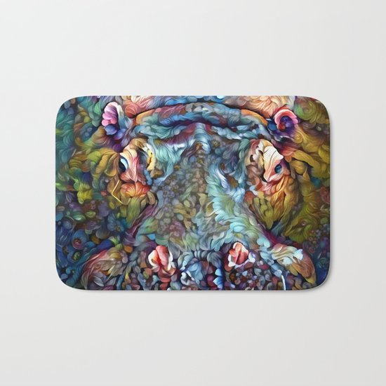 Whimsical Hippo Bath Mat