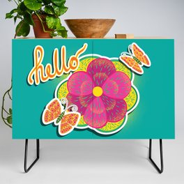 Hello Butterfly and Flower Credenza