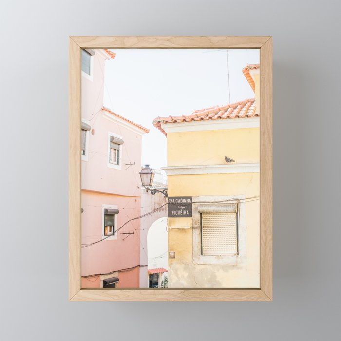 Lisbon Downtown Framed Mini Art Print