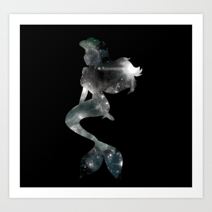 Ariel The Little Mermaid La Petite Sirene Art Print By Leodeshurlevent Society6