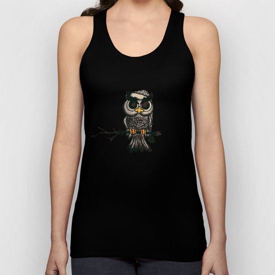 Angry owl Unisex Tank Top