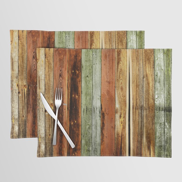 Rustic colored barn-wood Placemat