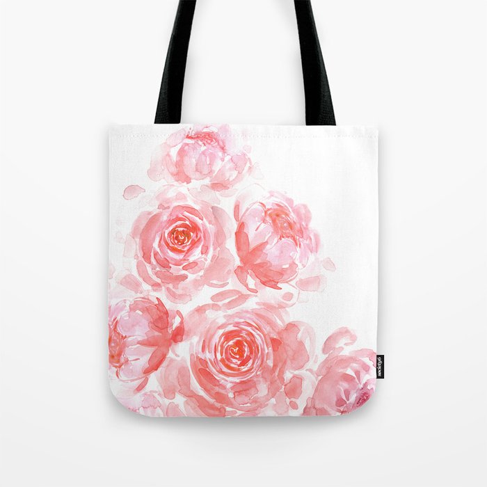 Dreamy pink watercolor peonies Tote Bag by blursbyaiShop | Society6