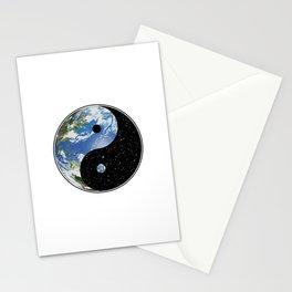 Earth / Space Yin Yang Stationery Card