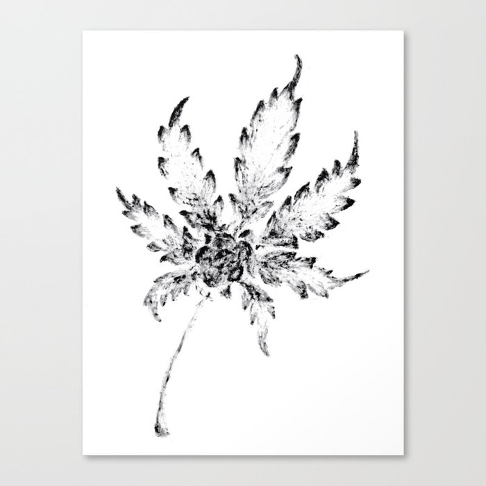 Black White Cannabis Resin Leaf Canvas Print By Highresart Society6 Black White Cannabis Resin Leaf Canvas Print By Highresart Society6