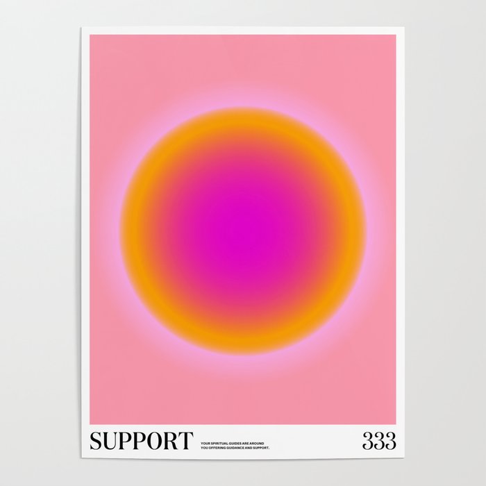 Gradient Angel Number: Support Poster