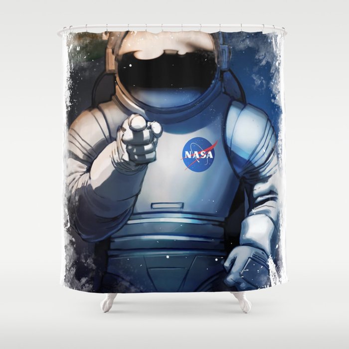 NASA Wants You Vintage Poster from 70s Moon Astronaut Grunge Artwork For Prints Posters Tshirts Bags Shower Curtain