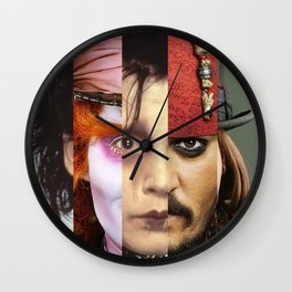 Faces Johnny Depp Wall Clock