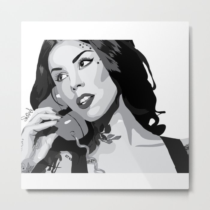 Kat Von D Metal Print By Sarahmariaart