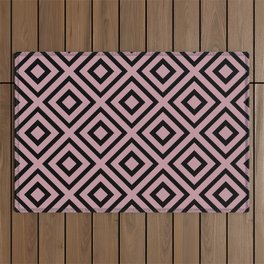 Black and Pink Tessellation Line Pattern 40 Pairs DE 2022 Popular Color Rose Meadow DE6025 Outdoor Rug
