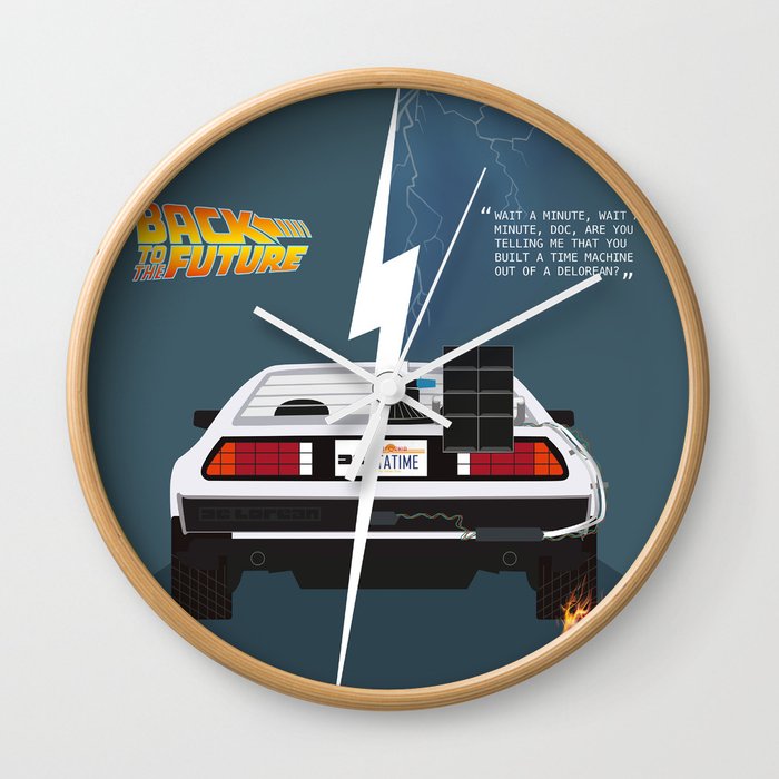 Back To The Future Delorean Dmc 12 Wall Clock By Ndrdesign