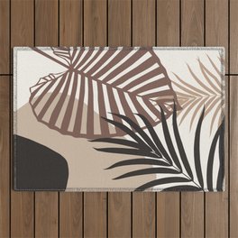Minimal Jungle Leaves Finesse #4 #tropical #decor #art #society6 Outdoor Rug