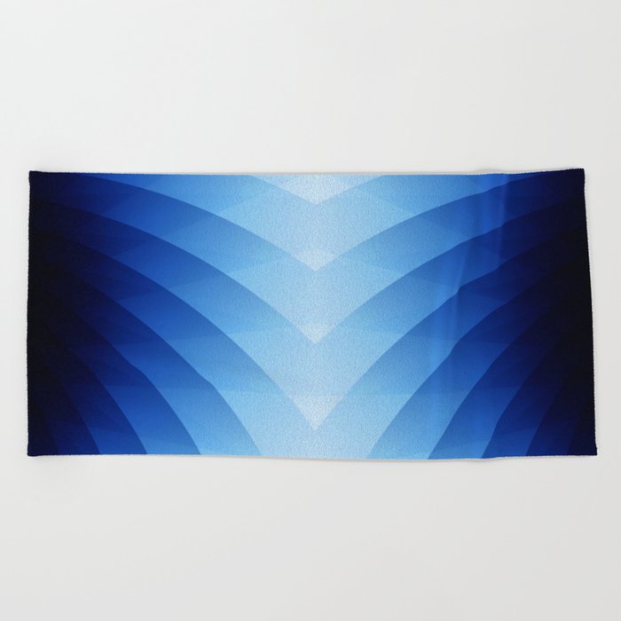 COOL BLUE SURFING WAVE. Beach Towel
