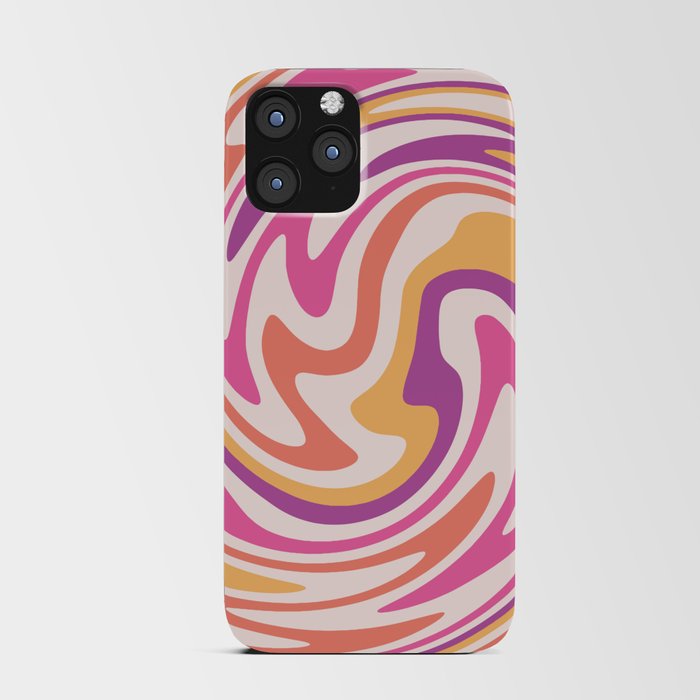 70s retro swirl sunset psychedelic iPhone Card Case