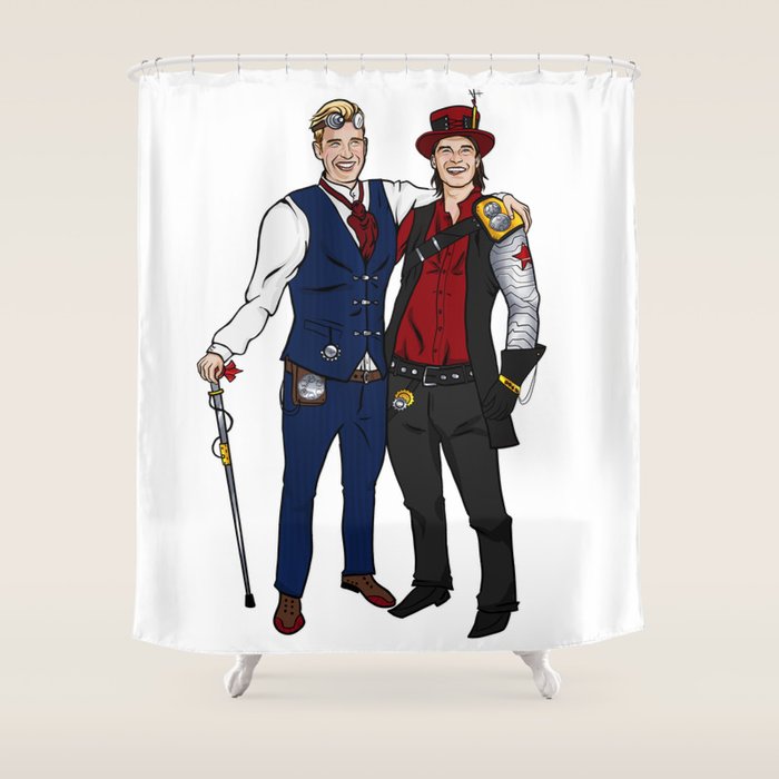 Steampunk Boys Shower Curtain By Sdryan Society6 Steampunk Boys Shower Curtain