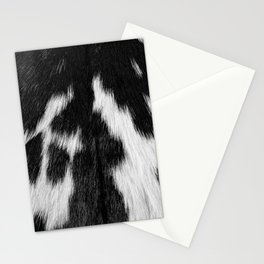 Faux Cowhide, Black and White Wild Ranch Animal Hide Print Stationery Card