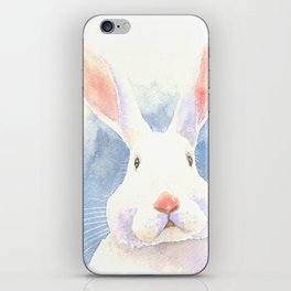 what's up? (watercolor bunny) iPhone Skin