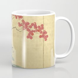 Maple Tree Japanese Edo Period Six-Panel Gold Leaf Screen Coffee Mug