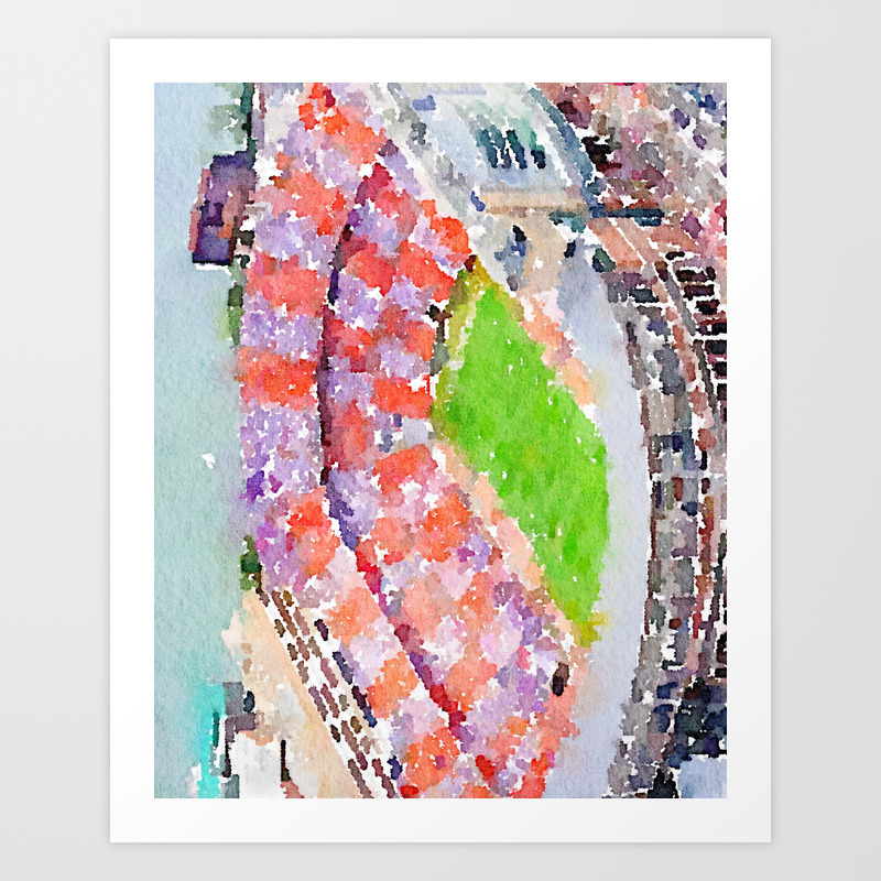 Neyland Stadium Knoxville Tennessee Watercolor Print Art Print
