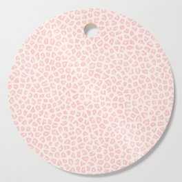 Modern ivory blush pink girly cheetah animal print pattern Cutting Board