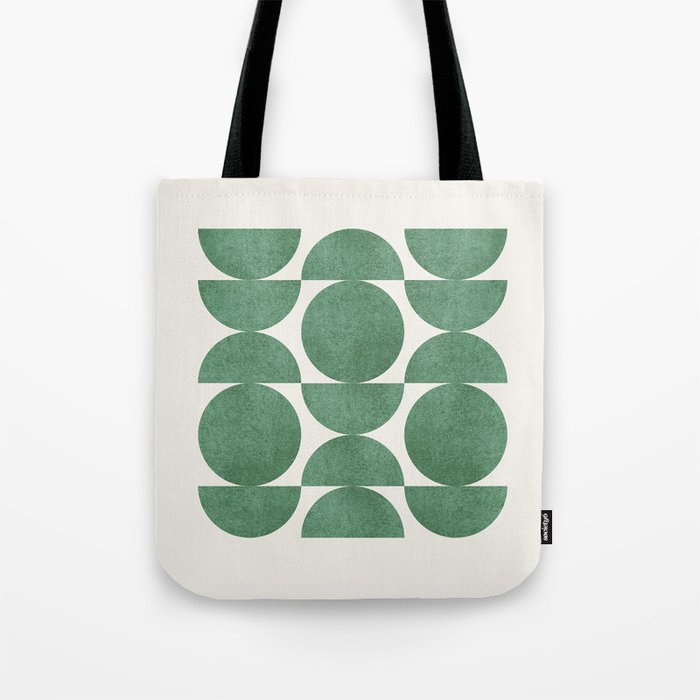 Green Retro Scandinavian - Mid Century Modern Tote Bag