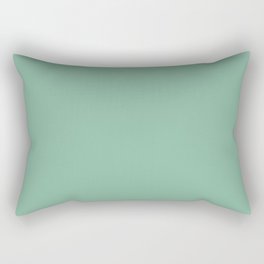 Dark Pastel Mint Green Solid Color - Pairs with Farrow & Ball Arsenic 214 Rectangular Pillow