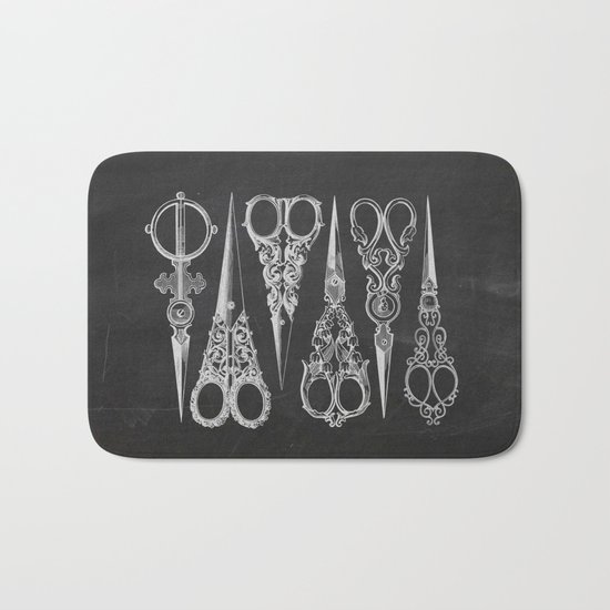 Vintage Scissors Bath Mat