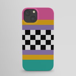 Checkered pattern grid / Vintage 80s / Retro 90s iPhone Case