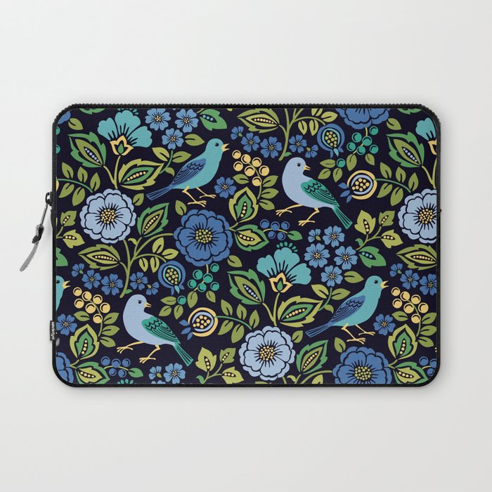 Birds and Flowers Laptop Sleeve