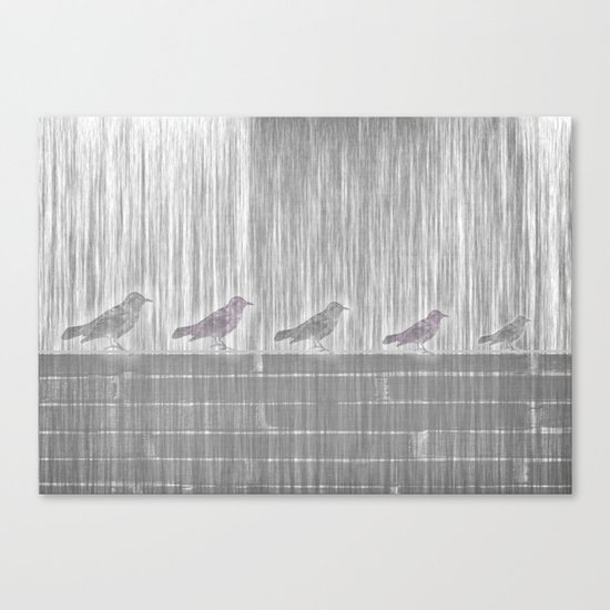 FIVE LITTLE BIRDS Canvas Print