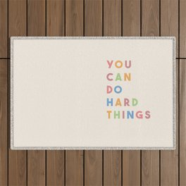 You Can Do Hard Things Outdoor Rug