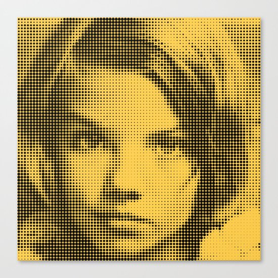 Face of raster Canvas Print