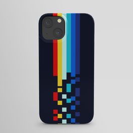 Classic 80s Video Game Retro Stripes Pixel Drops - Ayakazu iPhone Case