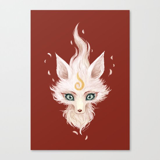 White Fox Canvas Print