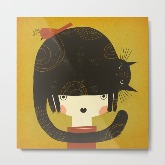 NAPPY HAT Metal Print