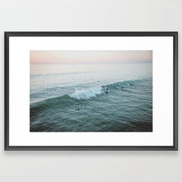 lets surf v Framed Art Print | Surfing, Beach, Drawing, Abstract, Curated, Vintage, Nature, Color, Love, Popart 