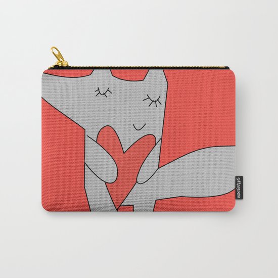 Fox in love red Carry-All Pouch