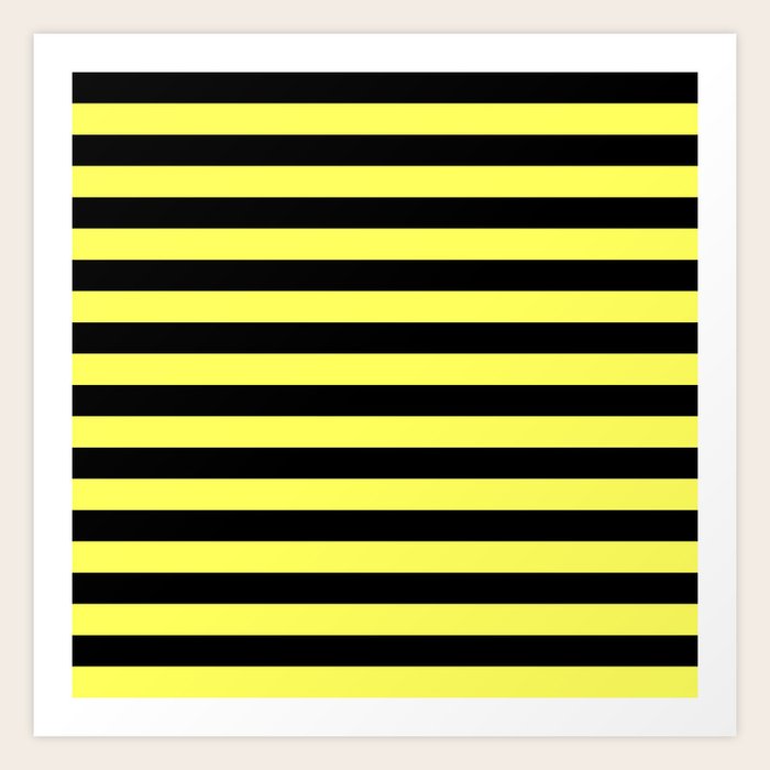 Stripes Black Yellow Pattern Art Print By Luxelab Society6