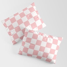 Blush Pink Checkers Pillow Sham