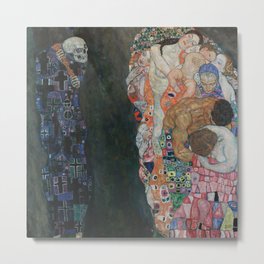 Life and Death - Gustav Klimt Metal Print | Painting, Oil, Death, Other, Symbolist, Life, Symbolism 