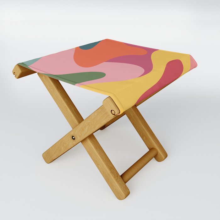 Rainbow Paint Splashes Folding Stool