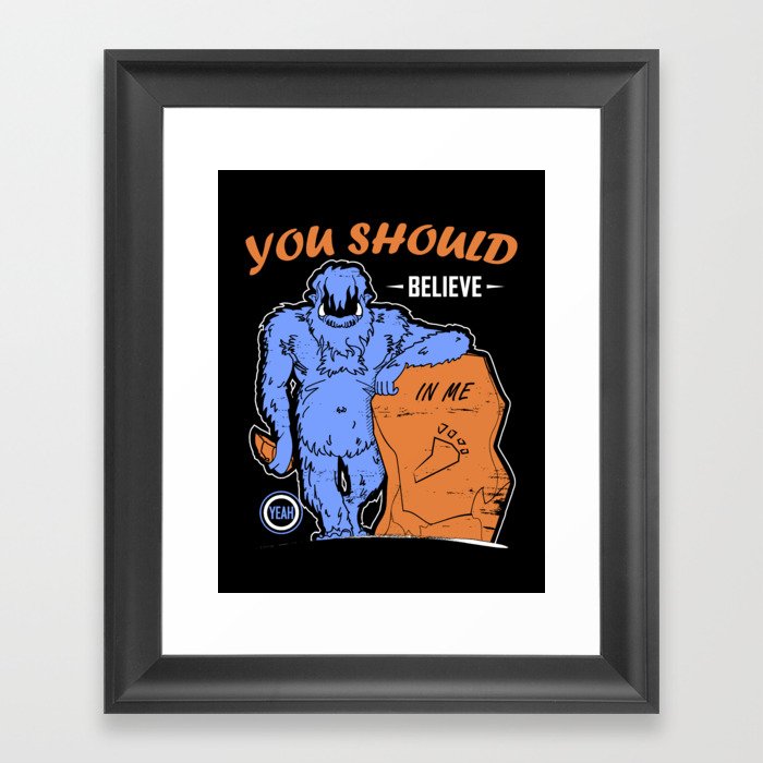 sasquatch v2 Framed Art Print