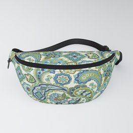 Blue and Green Paisley Fanny Pack