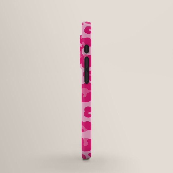 Society6 ケース Trendy Leopard Print Pattern Vivacious Pink Pink Leopard Print Pattern Wallpaper - Preppy Aesthetic