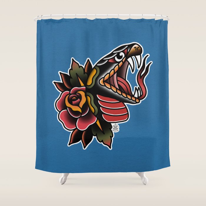 SAILOR JERRY シャワーカーテン　アメリカン雑貨 Sailor Jerry Patterned & Printed Shower Curtains | Society6