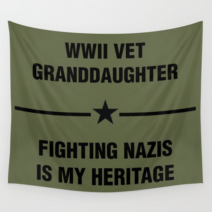 WWII Granddaughter Heritage Wall Tapestry
