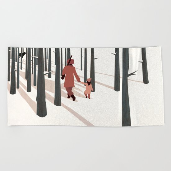 we're not out of the woods yet... Beach Towel
