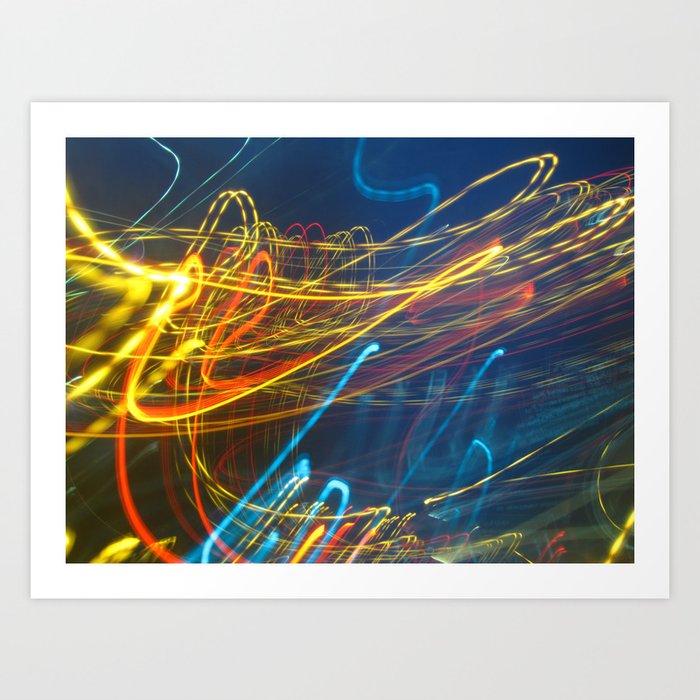 Abstract City Night Light Painting Art Print By Kadee Society6